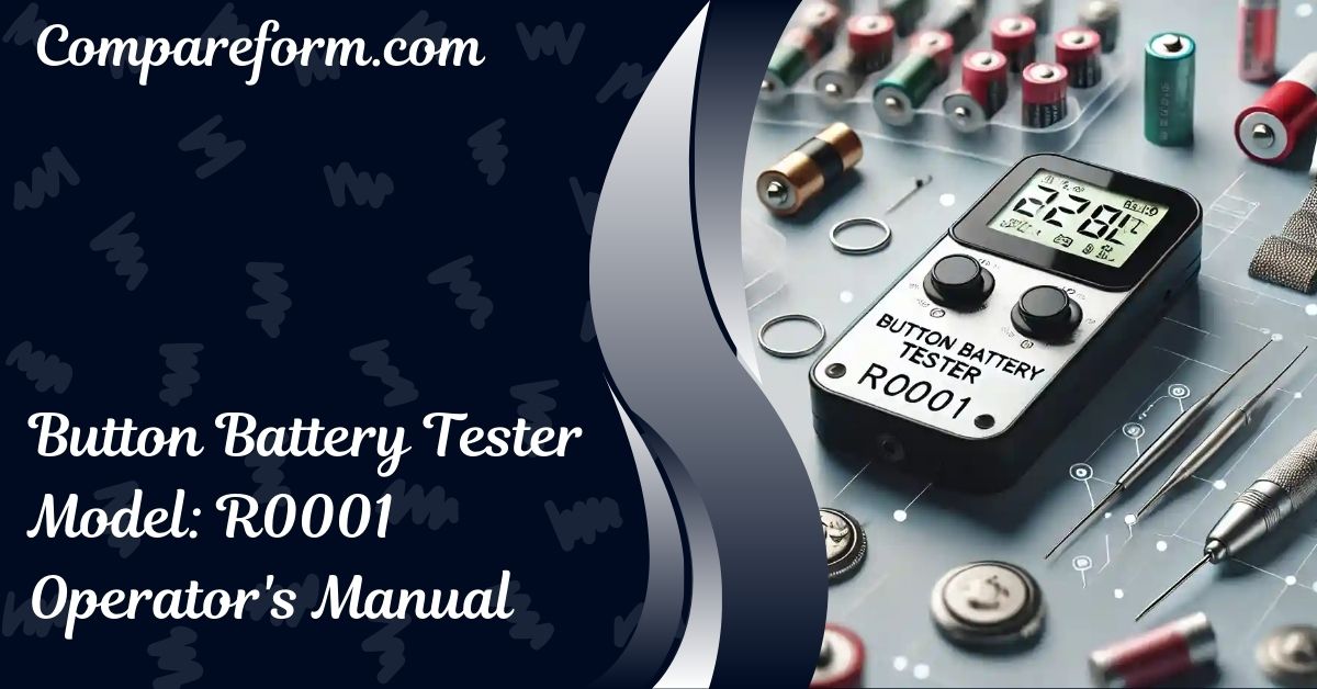 Button Battery Tester Model: R0001 Operator's Manual